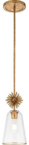 Quoizel STARING-MP-DG-CLEAR-Luster STARING 1xE27/40W/230V pr. 18,4 cm zlatá/číra