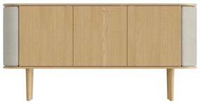 Nízka komoda v dekore duba v béžovo-prírodnej farbe 150x75 cm Treasures – UMAGE