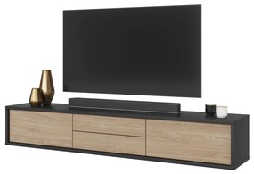 TV stolík Fiora 39 (antracit + dub olejovaný). Vlastná spoľahlivá doprava až k Vám domov. 1066465