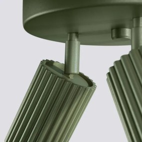 Sollux SL.1620 - Bodové svietidlo KARBON 3xGU10/10W/230V zelená