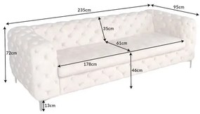 Sedacia súprava 42641 235cm Modern Barock Zamat Champagner  - Komfort-nábytok
