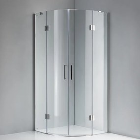 BPS-koupelny Štvrťkruhový sprchový kút KZ92 90x90 chróm/transparent - bez vaničky