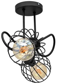 Prisadený luster OXFORD 2xE27/15W/230V čierna