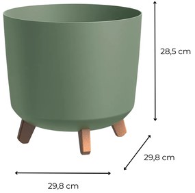Kvetináč GRACIE TUBUS 29,8 cm zemito zelený