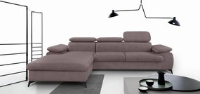 Rohová sedacia súprava Scala, staroružová látka,ľavý roh