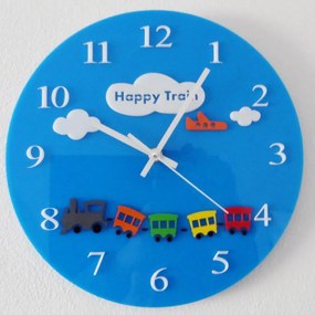 Moderné nástenné hodiny do detskej izby I SENTOP FL-z97-BLUE-RAL5015