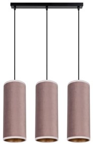 Luster na lanku AVALO 3xE27/60W/230V ružová/medená