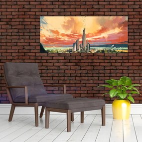 Obraz - Maľované mesto (120x50 cm)