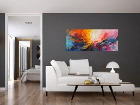 Obraz - Farebná abstrakcia (120x50 cm)