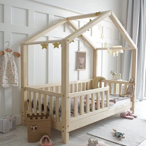 Domčeková posteľ Housebed 90 x 200 cm - prírodná borovica
