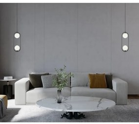 ITALUX PND-3965-2-BK - Luster na lanku LUPUS 2xG9/25W/230V čierna