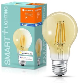 LEDVANCE Inteligentná LED žiarovka SMART+ BT, E27, A55, 6W, 725lm, 2400K, teplá biela, jantárová