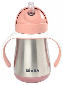 Beaba - Termoizolačný hrnček so slamkou 250 ml ružová FBB0005