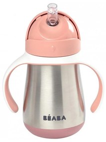 Beaba Beaba - Termoizolačný hrnček so slamkou 250 ml ružová FBB0005