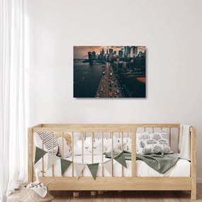 Sklenený obraz Manhattanu (70x50 cm)