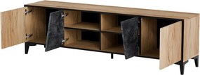 TV stolík OVO 180 cm sivý betón/dub antický