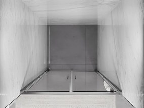 Mexen Exo, dvojkrídlové sprchové dvere 90x200 cm, 6mm číre sklo, chrómový profil, 814-090-000-01-00
