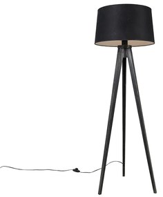 Trojnožka čierna s tienidlom z ľanu čierna 45 cm - Tripod Classic