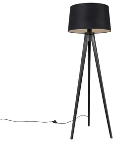 Trojnožka čierna s tienidlom z ľanu čierna 45 cm - Tripod Classic