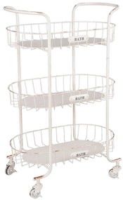 Kúpeľňový pojazdný kovový vozík - 56 * 35 * 90 cm