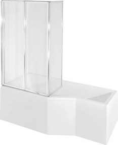 Besco Akrylátová atypická vaňa s vaňovou zástenou INTEGRA VK 3 150x75 (170x75) BESCO-Rozmery: 150x75, BESCO-Farba: Biela, BESCO-Orientácia: Ľavá