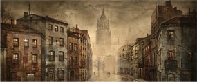 Obraz - Maľba mesta (120x50 cm)