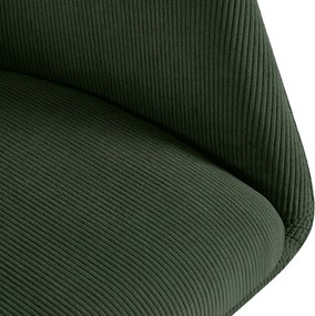Jedálenská stolička Olema látka cord - zelená