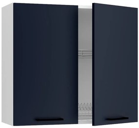 Kuchynská skrinka Max W80su Alu námornícka modrá