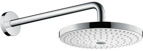 HANSGROHE Raindance Select S horná sprcha 2jet EcoSmart, priemer 243 mm, so sprchovým ramenom 390 mm, biela/chróm, 26470400