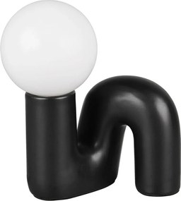 Čierna keramická stolová lampa (výška 21,5 cm) Quinn – Reality