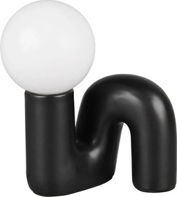 Čierna keramická stolová lampa (výška 21,5 cm) Quinn – Reality