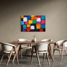 Obraz - Maľba farebných štvorcov (90x60 cm)