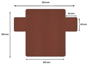 Obojstranná ochranná prikrývka na gauč