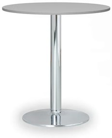 Konferenčný stolík FILIP II, priemer 80 cm, chrómovaná podnož, sivá
