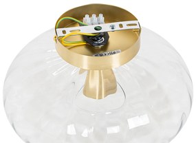 Stropné svietidlo v štýle Art Deco zlaté so sklom - Ayesha