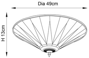 Endon 70240 - Stropné svietidlo Tiffany DARK STAR 2xE27/40W/230V pr. 49 cm