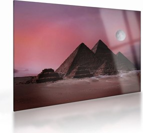 Sklenený obraz - Pyramídy Giza, Egypt (70x50 cm)