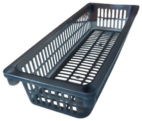 Úložný kôš, box a organizér extra hlboký 50 cm x 20 cm INVA, sivý