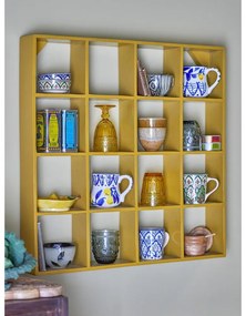 Žltá poschodová polica z recyklovaného dreva 10 cm Bekka – Bloomingville