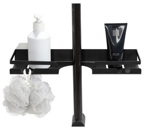 Čierna samodržiaca kúpeľňová polička z nerezovej ocele Altarella - Wenko