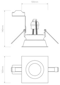 Astro Minima Square Adjustable svietidlo čierne