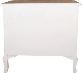 Béžová antik drevená komoda so šulíkmi Chantien - 95*38*90 cm