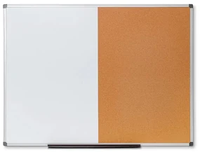 Combi Board hliníkový whiteboard / korok 90 × 120 cm, hliník
