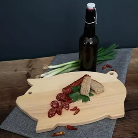 AMADEA Drevená doštička servírovacia v tvare ošípanej, masívne drevo, 36x22x2 cm