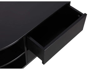 Čierny modulárny TV stolík z borovicového dreva 78x40 cm Finca – WOOOD