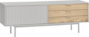 Teulat Sierra skrinka pod tv so zásuvkami - Sivá - 140 cm