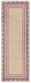Flair Rugs, Ručne všívaný behúň Lois Scallop Purple, 80x230, fialová, chodba / predsieň
