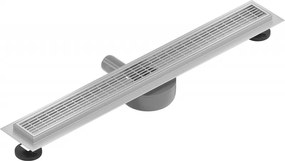 Mexen Flat lineárny nerezový žľab 70 cm, 360° sifón, vzor M33, nerez, 1033070-40