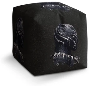 Sablio Taburet Cube BLACK PANTHER z profilu Vesmír: 40x40x40 cm