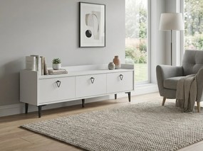 TV stolík PIENA 160 cm, biely